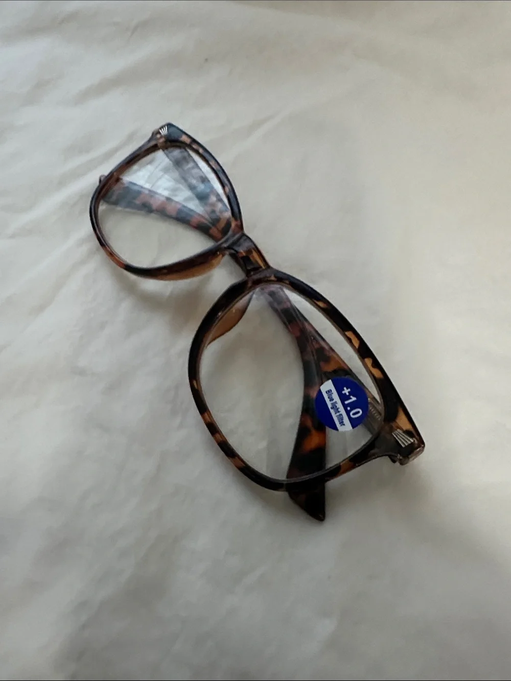 Ladies Tortoiseshell Blue Light Blocking Glasses - +1.0 NWT